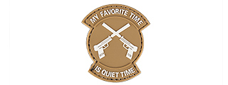 AC-130P "MY FAVORITE TIME IS QUIET TIME" PVC PATCH (TAN)