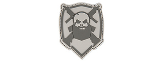 AC-130W BEARDED SKULL (GRAY & WHITE)