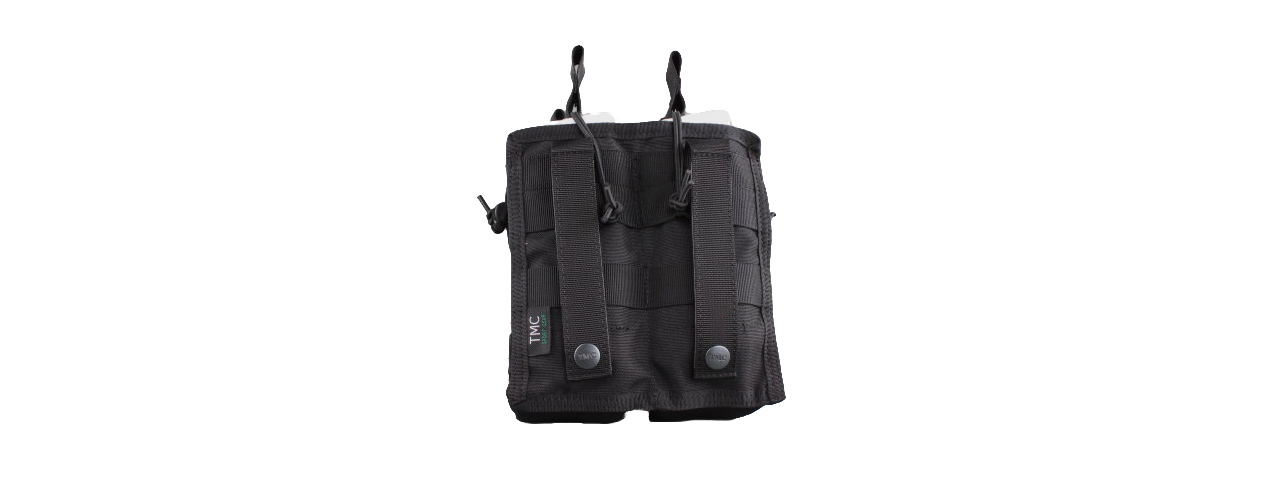 AMA TACTICAL AIRSOFT M4 OPEN TOP DOUBLE MAGAZINE POUCH - BLACK - Click Image to Close