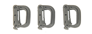 AC-333G FMA NYLON PLASTIC AIRSOFT D-BUCKLE MINI - 3 PACK SET - FOLIAGE GREEN