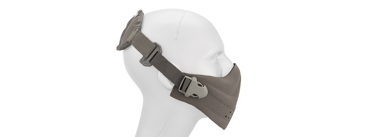 AC-388G NEOPRENE HARD FOAM HALF MASK (GRAY)