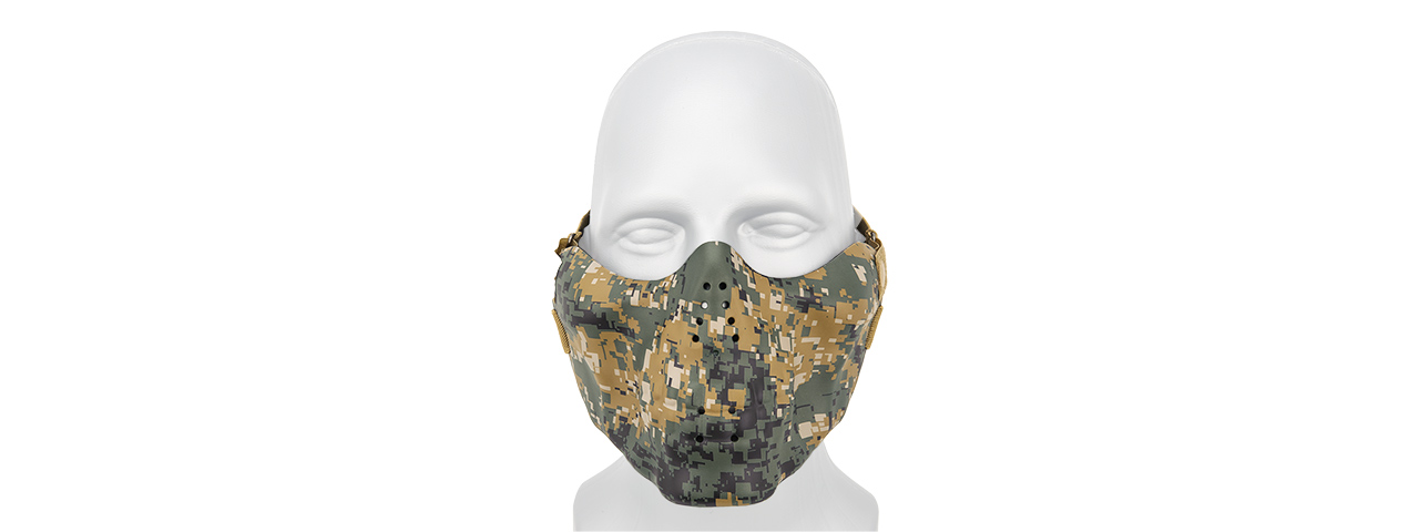 AC-587DW SKULL HALF-FACE MASK (WOODLAND DIGITAL)