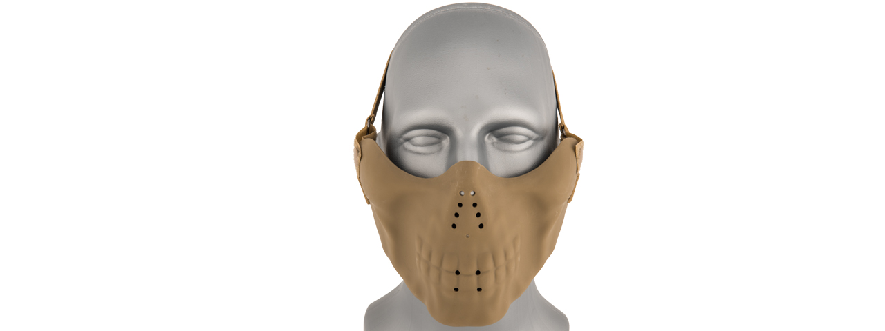 AC-587T SKULL HALF-FACE MASK (TAN) - Click Image to Close