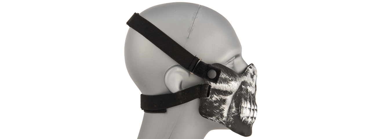 AC-587YH SKULL HALF-FACE MASK (SILVER/BLACK) - Click Image to Close
