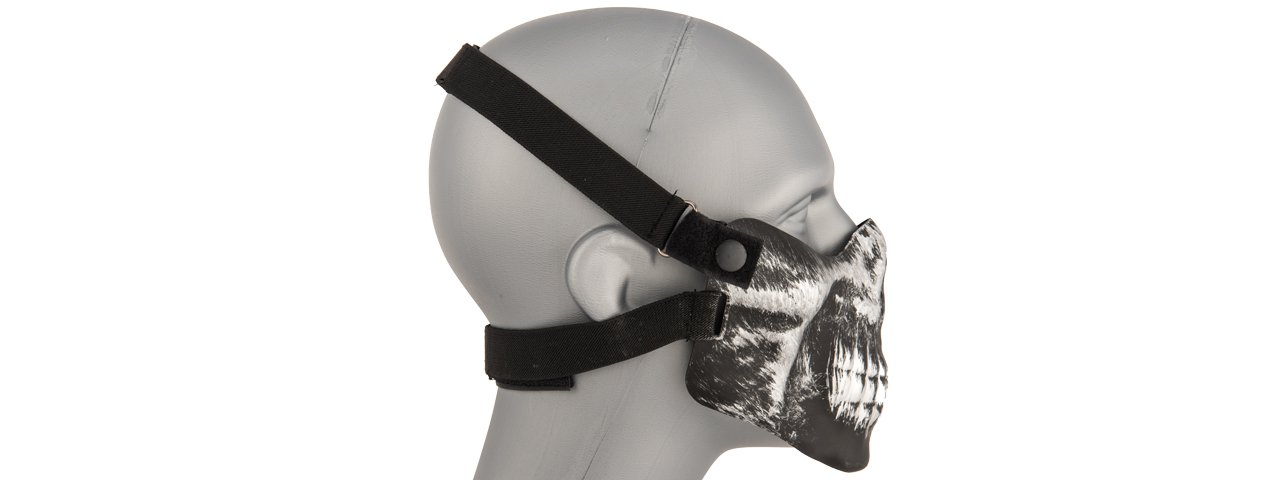 AC-587YH SKULL HALF-FACE MASK (SILVER/BLACK)