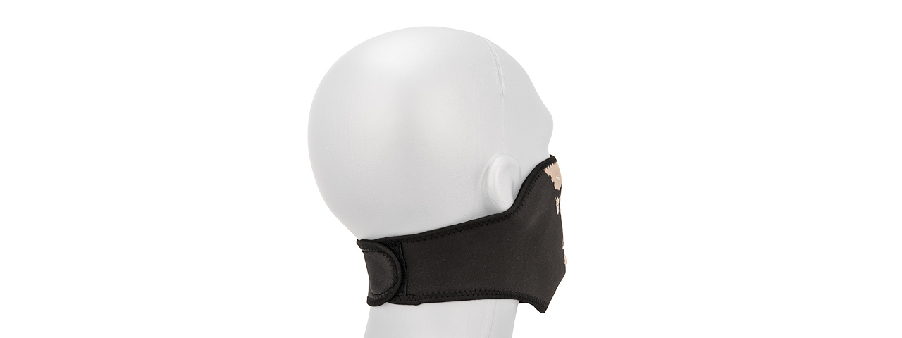 AC-588HS NEOPRENE SKULL HALF MASK (BW)