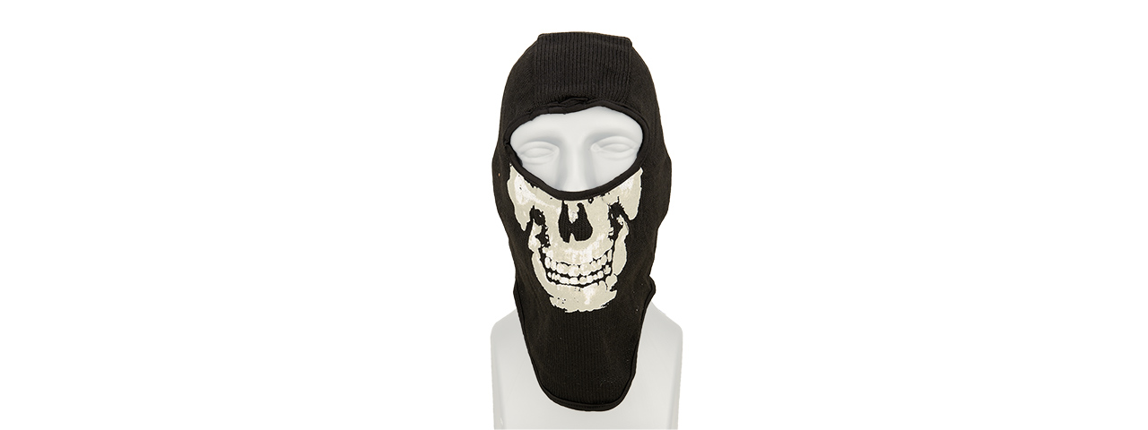 AC-589WB B&W SKULL BALACLAVA (BK) - Click Image to Close