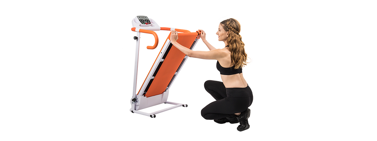 AU-500R AUWIT 600W ELECTRIC MOTORIZED FOLDING TREADMILL (ORANGE) - Click Image to Close