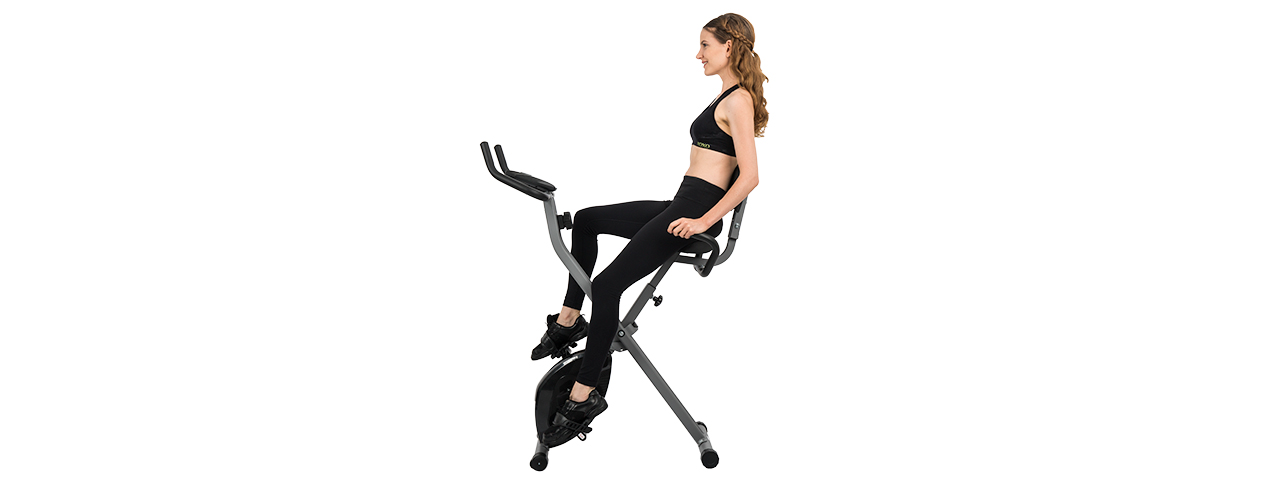 AU-504B AUWIT MAGNETIC EXERCISE BIKE W/ TENSION CONTROL (BLACK) - Click Image to Close