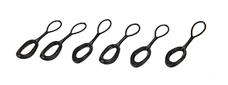 CA-1048B Zipper Pull Tabs - Set of 6 (Black)