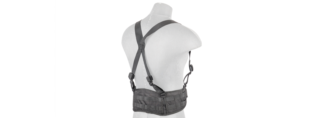 CA-1060BN MOLLE BATTLE BELT W/ SUSPENDERS (BK) - Click Image to Close