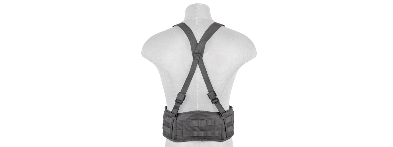 CA-1060BN MOLLE BATTLE BELT W/ SUSPENDERS (BK) - Click Image to Close