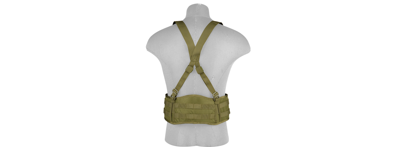 CA-1060GN MOLLE BATTLE BELT W/ SUSPENDERS (OD) - Click Image to Close
