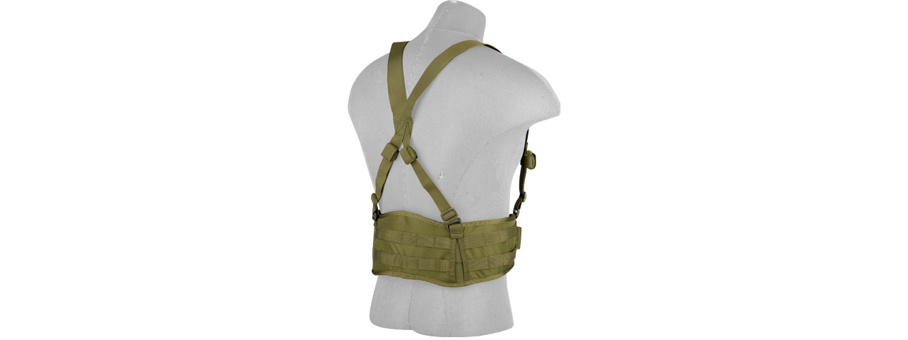 CA-1060GN MOLLE BATTLE BELT W/ SUSPENDERS (OD) - Click Image to Close