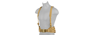 CA-1060KN MOLLE BATTLE BELT W/ SUSPENDERS (KHAKI)