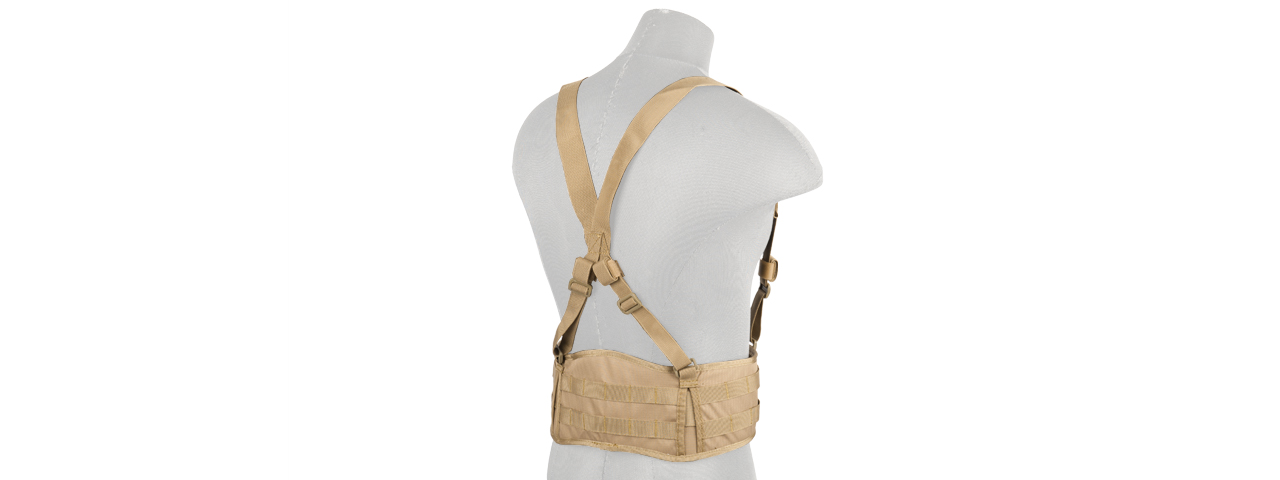 CA-1060T MOLLE BATTLE BELT W/ SUSPENDERS (TAN)