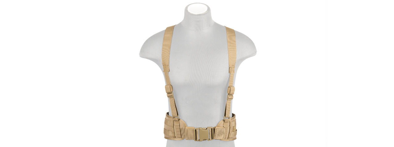 CA-1060T MOLLE BATTLE BELT W/ SUSPENDERS (TAN)