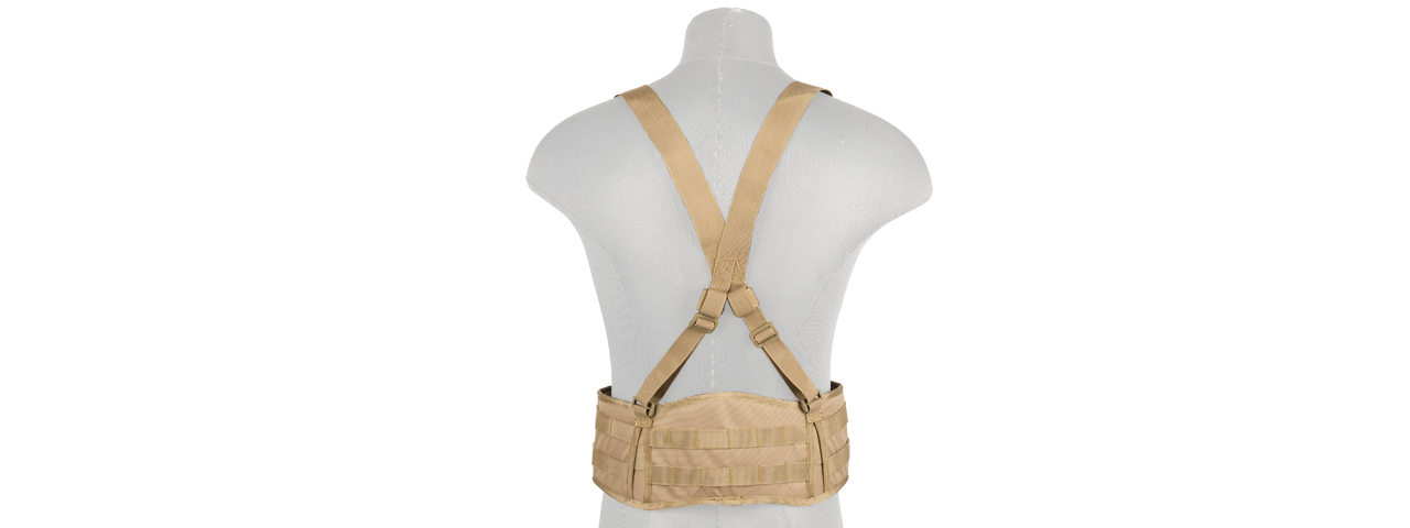 CA-1060T MOLLE BATTLE BELT W/ SUSPENDERS (TAN) - Click Image to Close