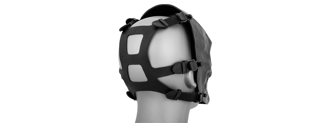 CA-1231B AIRSOFT VILLAIN SKULL MESH FACE MASK - BLACK