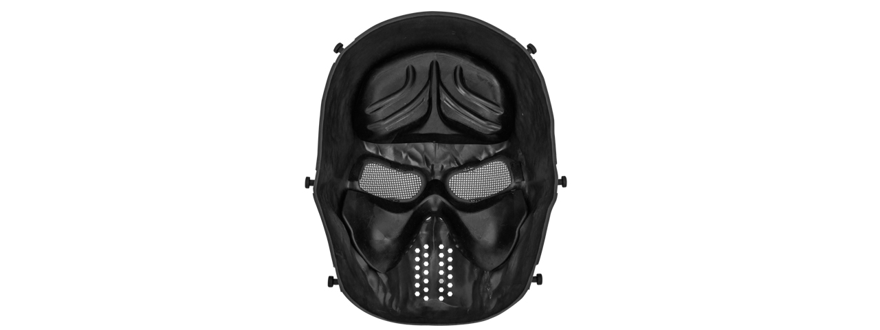 CA-1231B AIRSOFT VILLAIN SKULL MESH FACE MASK - BLACK