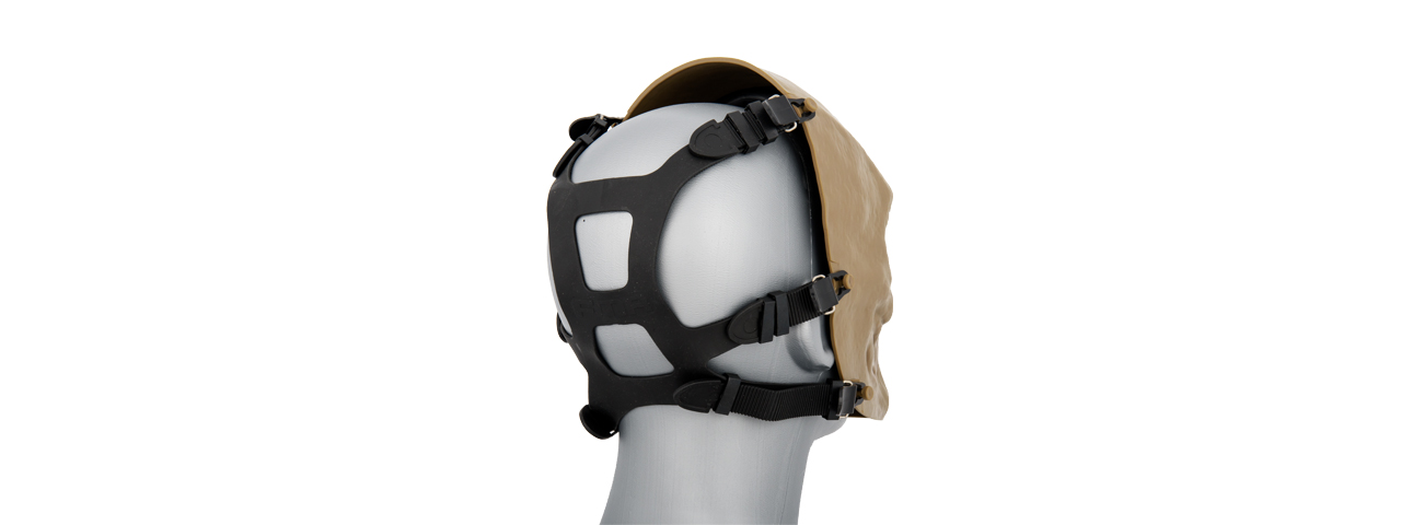 CA-1231T AIRSOFT VILLAIN SKULL MESH FACE MASK - TAN