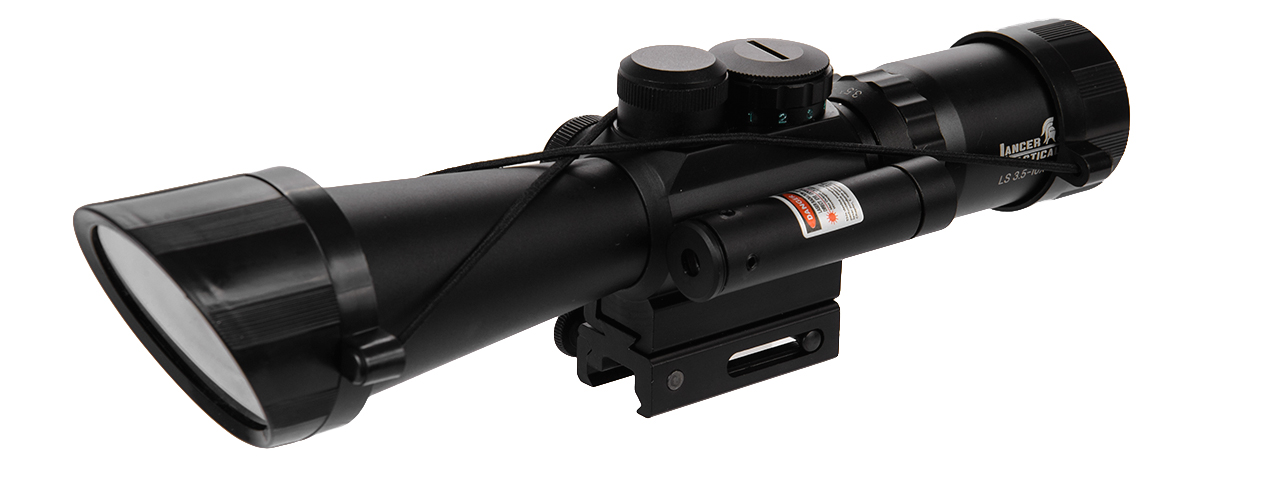 CA-1404 3.5-10X40 ER RED & GREEN ILLUMINATED RIFLE SCOPE W/ LASER SIGHT - Click Image to Close