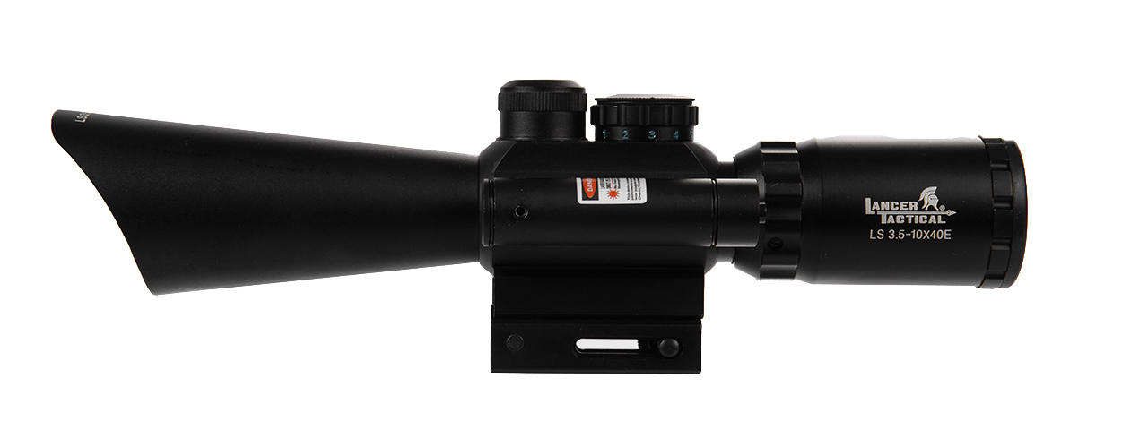 CA-1404 3.5-10X40 ER RED & GREEN ILLUMINATED RIFLE SCOPE W/ LASER SIGHT - Click Image to Close