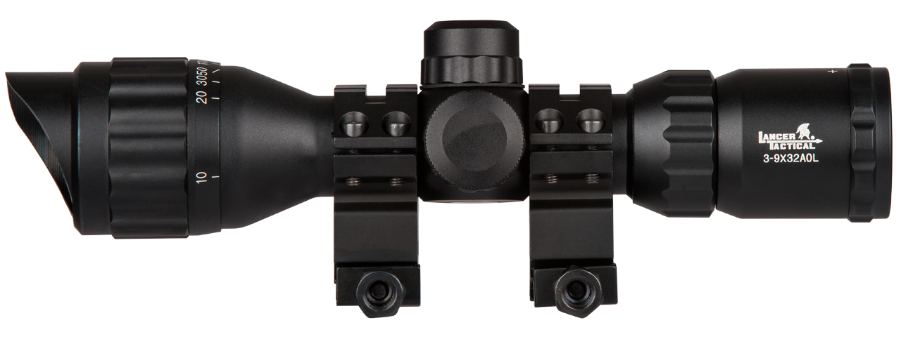 CA-1406 LANCER TACTICAL 3-9x32 AOL MIL-DOT RIFLE SCOPE - Click Image to Close