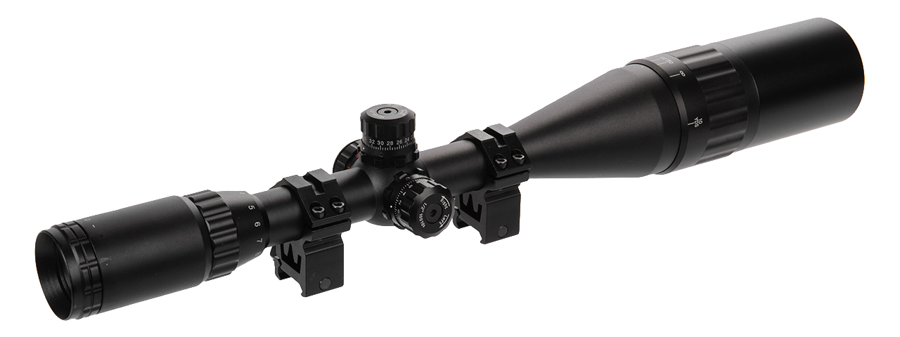 Lancer Tactical 4-16X50 AOL Red/Green/Blue Illuminated Scope w/ Sun Shade (Color: Black)