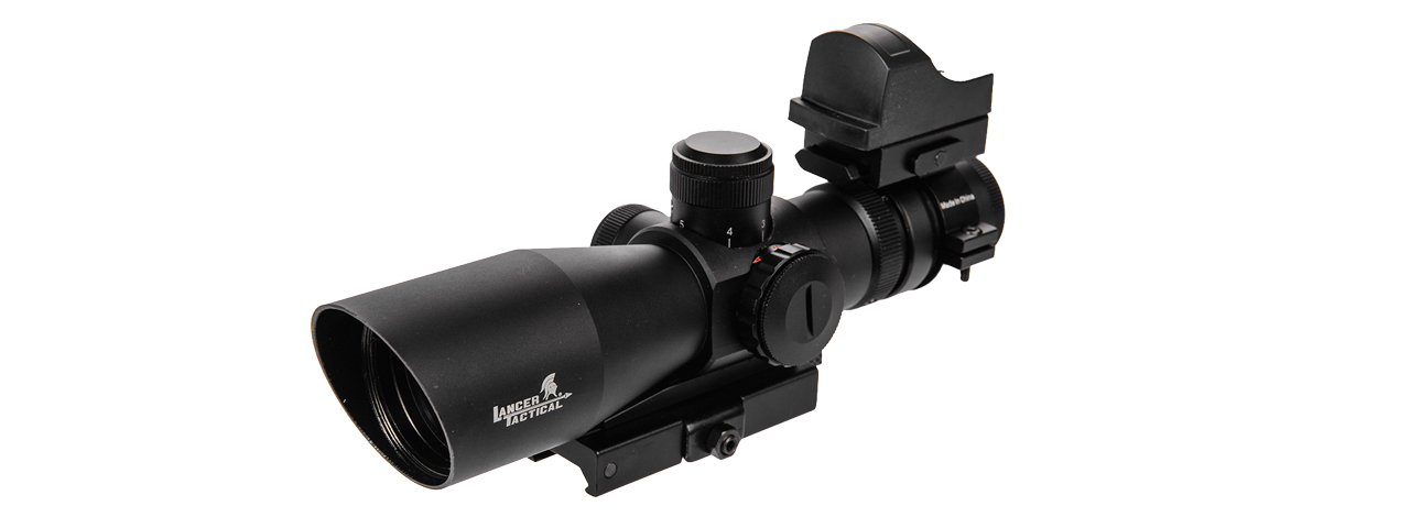 CA-1419 3-9X42 RED & GREEN ILLUMINATED LONG RANGE SCOPE W/ BACKUP RED DOT SIGHT