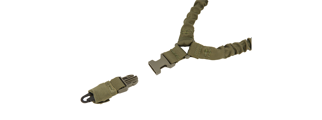 CA-142G LANCER TACTICAL SINGLE POINT QUICK RELEASE BUNGEE GUN SLING (OD GREEN)
