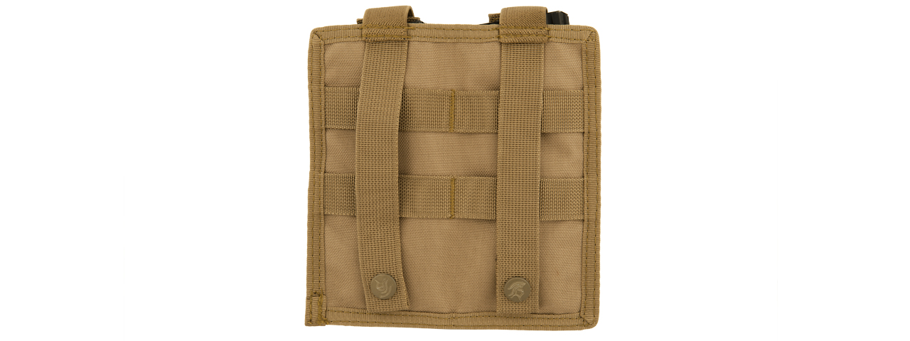 CA-1513TN DOUBLE MOLLE POUCH (TAN) - Click Image to Close