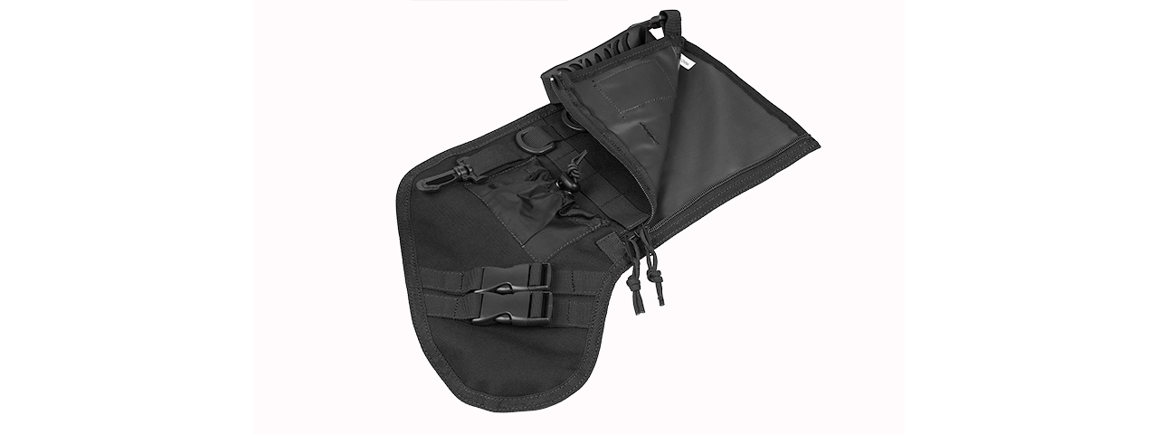 CA-2195B 600D POLYESTER TACTICAL STOCKING MOLLE PANEL (BLACK) - Click Image to Close