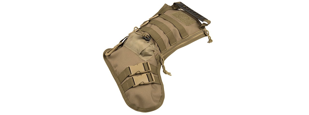 CA-2195T 600D POLYESTER TACTICAL STOCKING MOLLE PANEL (TAN) - Click Image to Close