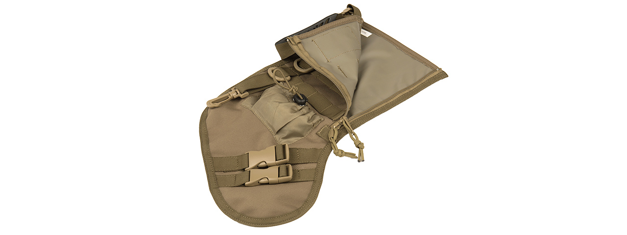 CA-2195T 600D POLYESTER TACTICAL STOCKING MOLLE PANEL (TAN) - Click Image to Close