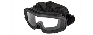 CA-226B LANCER TACTICAL UV400 CLEAR LENS SAFETY GOGGLES (BLACK)