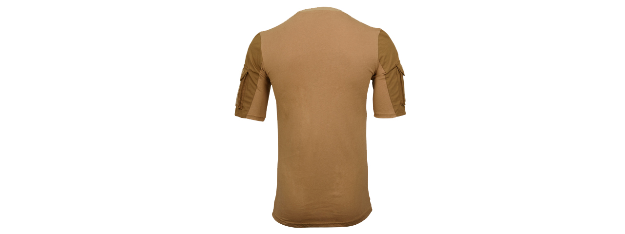 CA-2741CB-XS LANCER TACTICAL SPECIALIST ADHESION ARMS T-SHIRT - XS (COYOTE BROWN) - Click Image to Close