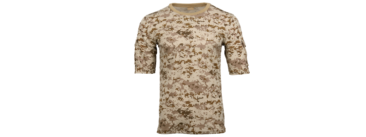 CA-2741DD-M LANCER TACTICAL SPECIALIST ADHESION ARMS T-SHIRT - MEDIUM (DESERT DIGITAL) - Click Image to Close