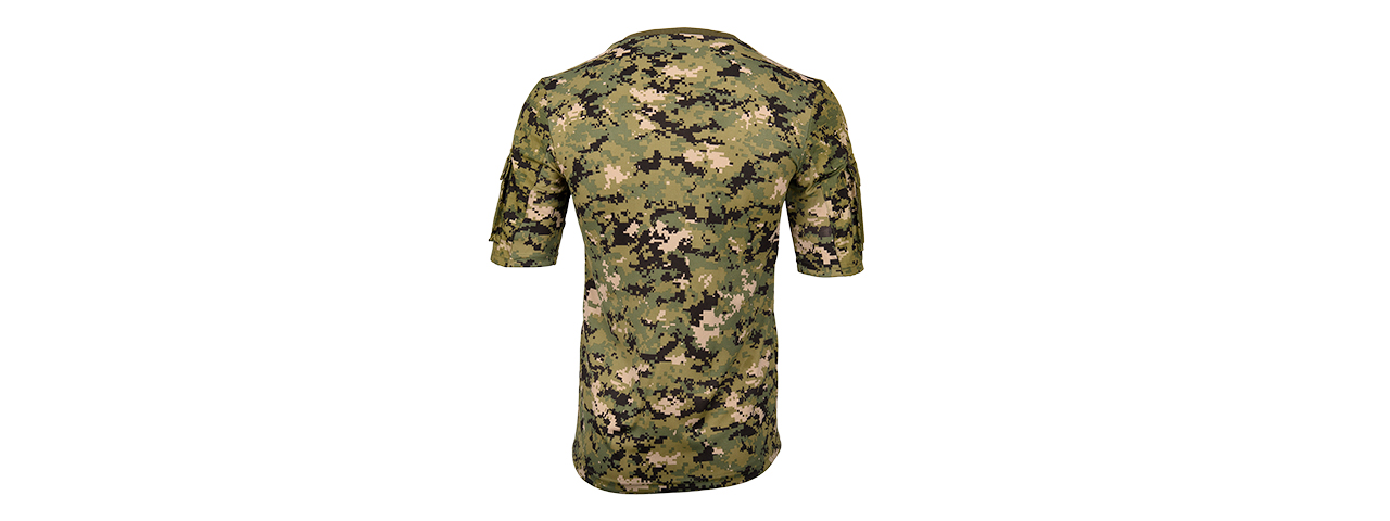 CA-2741WD-XL LANCER TACTICAL SPECIALIST ADHESION T-SHIRT - XL (WOODLAND DIGITAL) - Click Image to Close
