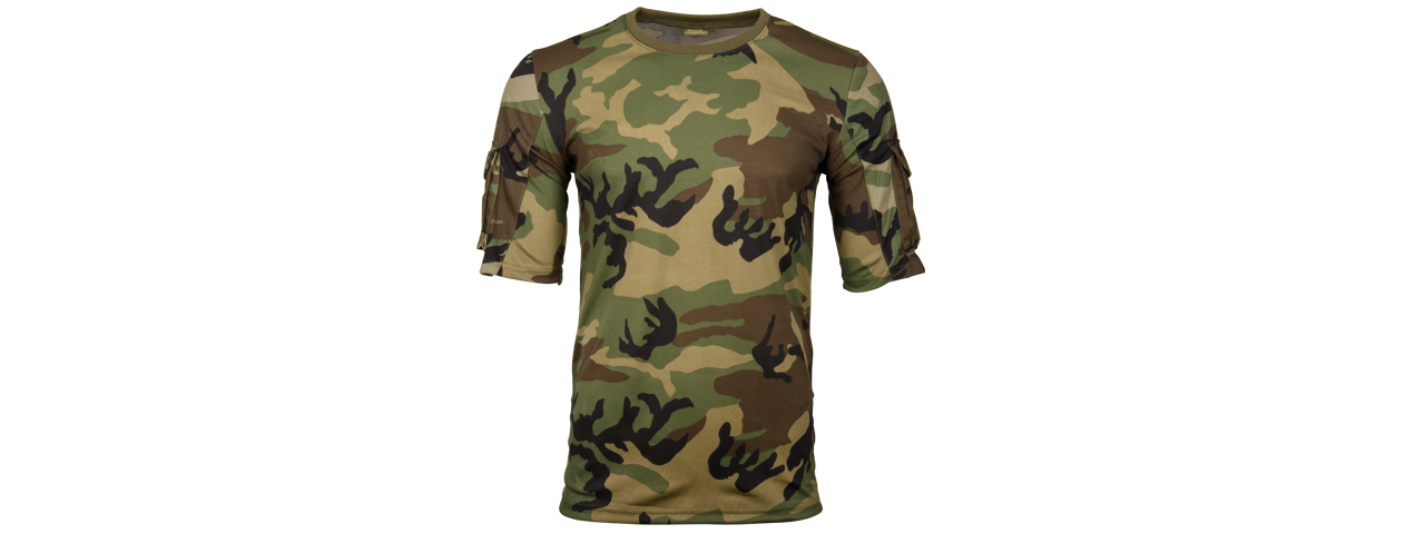 CA-2741W-S LANCER TACTICAL SPECIALIST ADHESION T-SHIRT - SMALL (WOODLAND) - Click Image to Close