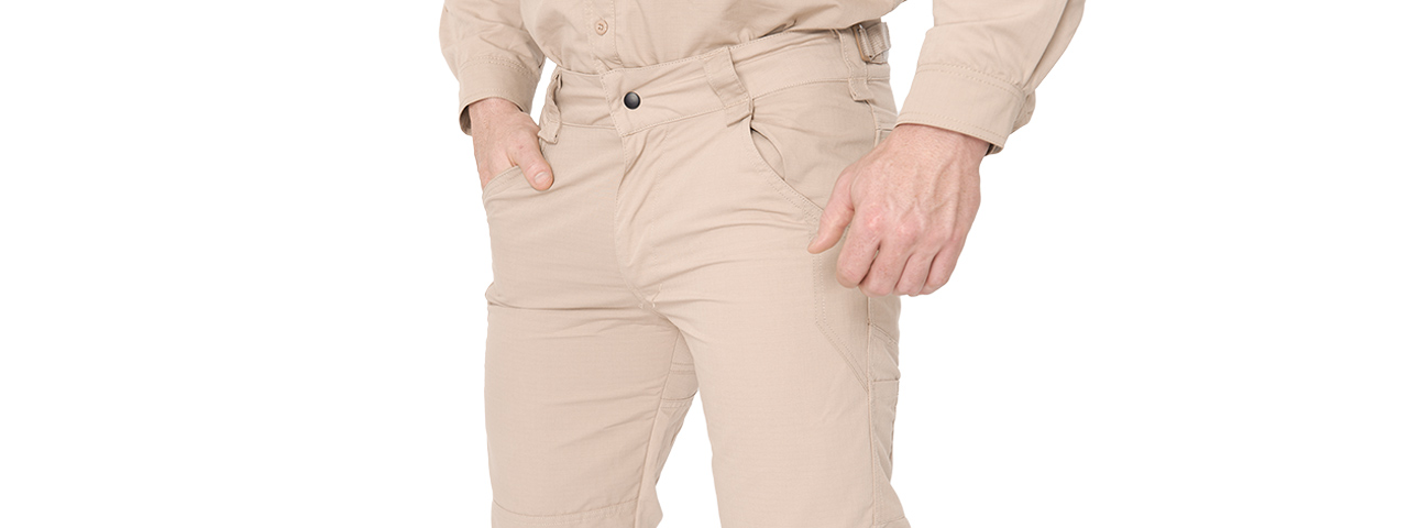 CA-2752K-M RIPSTOP OUTDOOR WORK PANTS (KHAKI), MD - Click Image to Close
