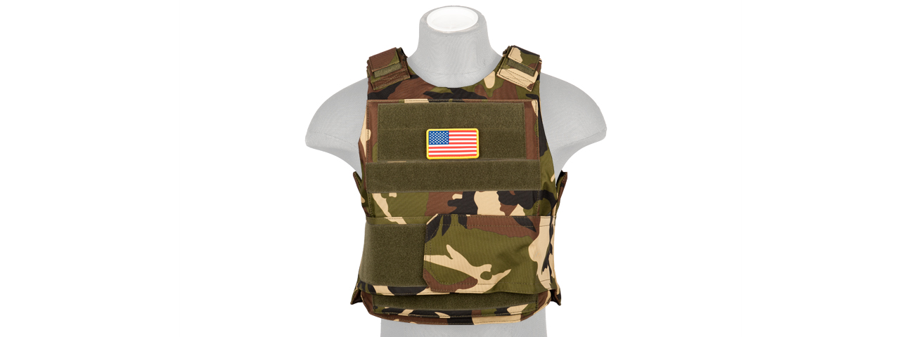 CA-302WN Nylon Body Armor Tactical Vest (Woodland) - Click Image to Close