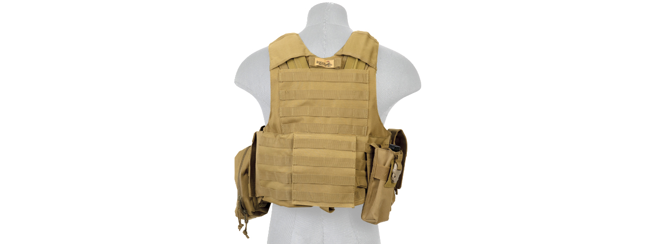 Lancer Tactical CA-303T Tactical Strike Tactical Vest in Tan