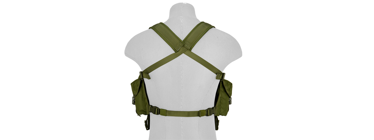 Lancer Tactical Fully Adjustable AK Chest Rig (Color: OD Green) - Click Image to Close