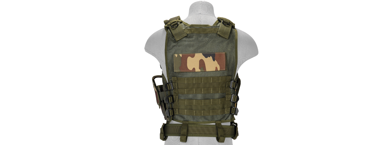 Lancer Tactical CA-310W Cross Draw Vest in Woodland