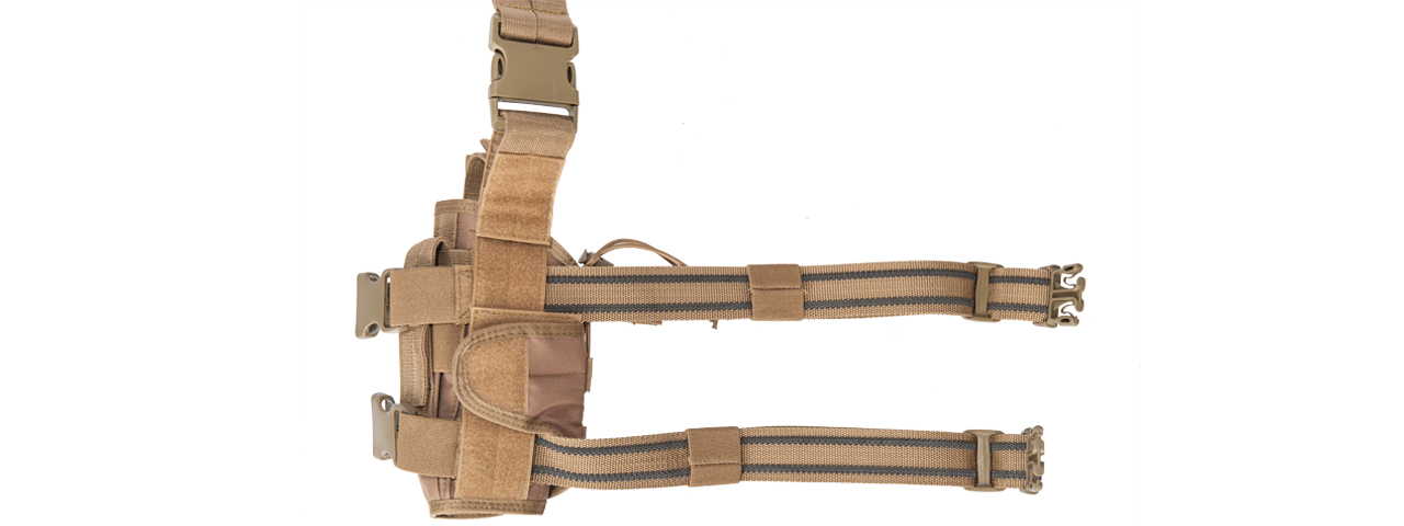 Lancer Tactical 600D Nylon Tornado Drop Leg Holster (Color: Coyote Brown)