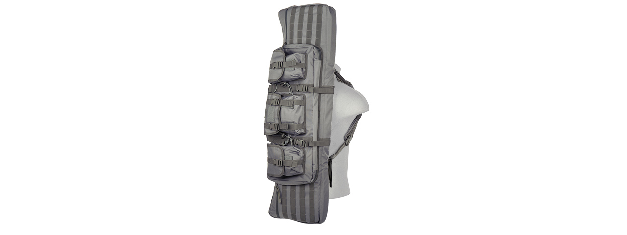 CA-343GY2 MOLLE 42" DOUBLE GUN BAG (GRAY) - Click Image to Close