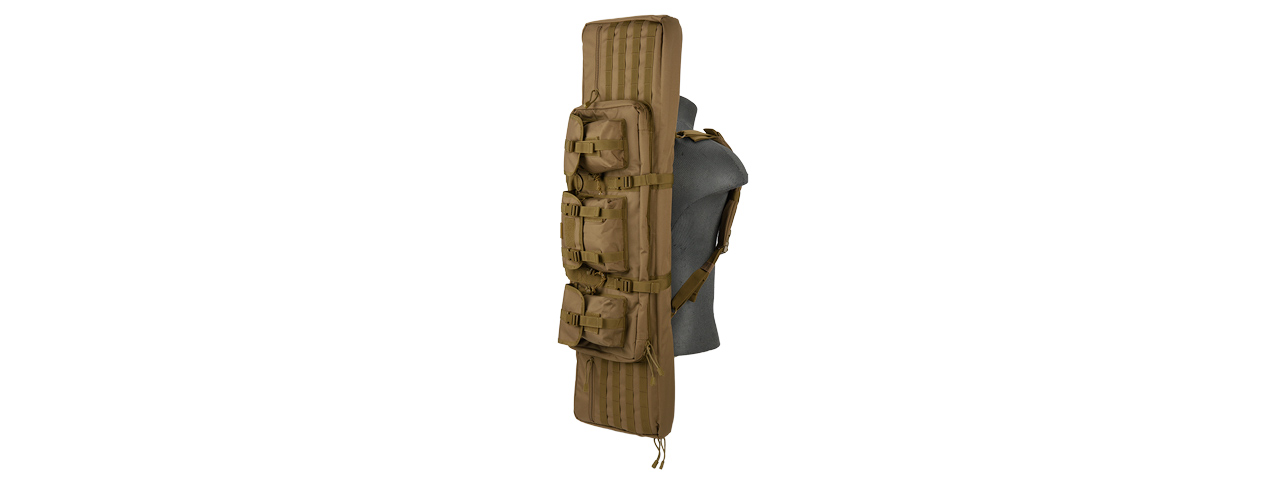 CA-343K2 LANCER TACTICAL MOLLE 42" DOUBLE GUN BAG (KHAKI) - Click Image to Close