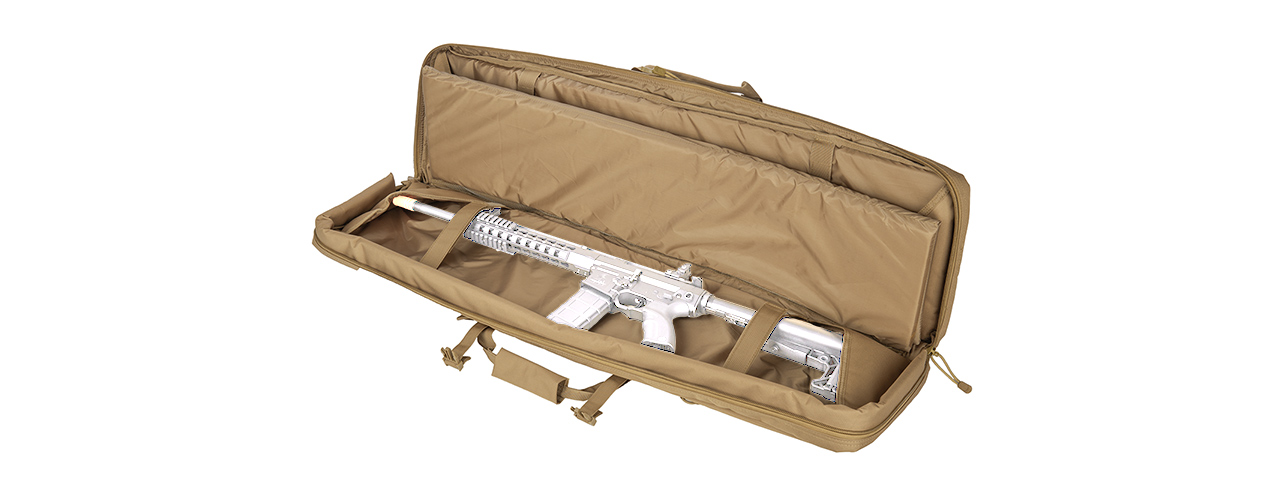 CA-343T2 MOLLE 42" DOUBLE GUN BAG (COLOR: TAN) - Click Image to Close