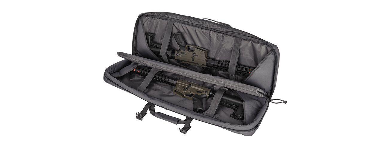 CA-345GY MOLLE 36" DOUBLE GUN BAG (GRAY) - Click Image to Close